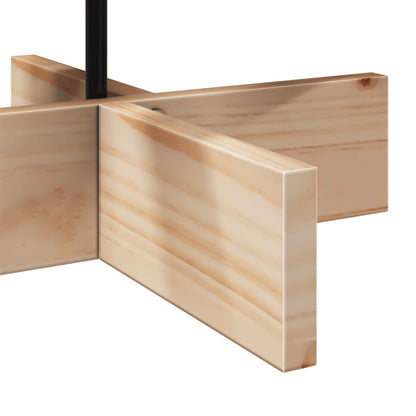 Albero di Natale Decorativo in Legno 80 cm Legno Massello Pino