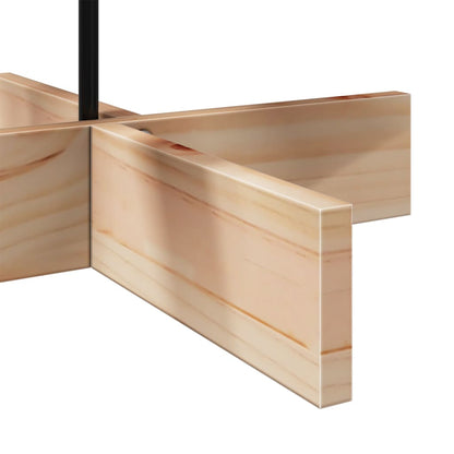 Albero di Natale Decorativo in Legno 100 cm Legno Massello Pino