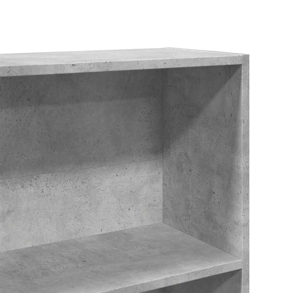 Libreria Grigio Cemento 80x30x189 cm in Legno Multistrato