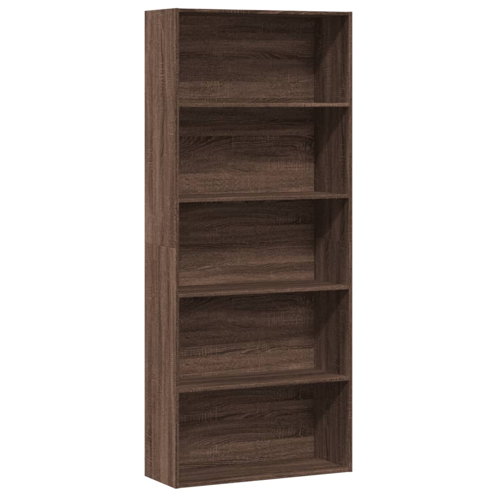 Libreria Rovere Marrone 80x30x189 cm in Legno Multistrato