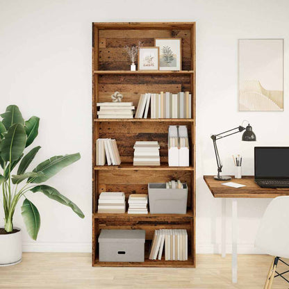 Libreria Legno Antico 80x30x189 cm in Legno Multistrato | homemem39