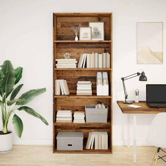 Libreria Legno Antico 80x30x189 cm in Legno Multistrato | homemem39