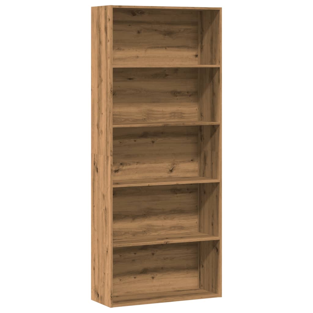 Libreria Rovere Artigianale 80x30x189 cm in Legno Multistrato