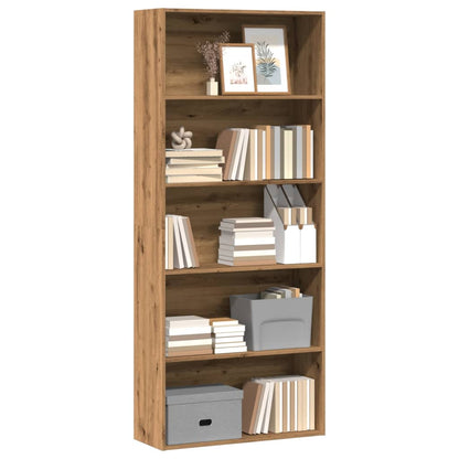 Libreria Rovere Artigianale 80x30x189 cm in Legno Multistrato