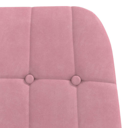 Poltrona Relax con Poggiapiedi Rosa in Velluto | homemem39