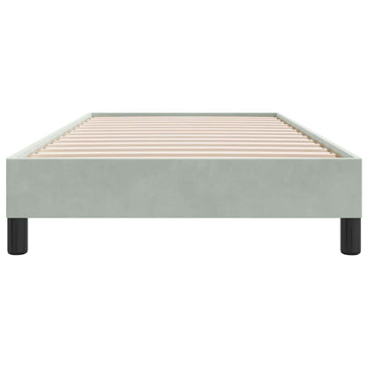 Giroletto Molle senza Materasso Grigio Chiaro 80x210 cm Velluto