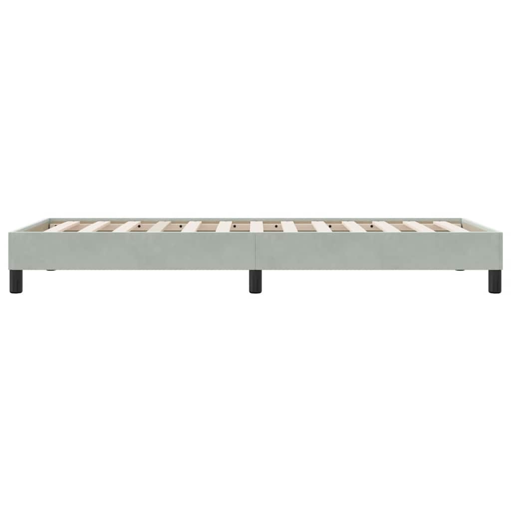 Giroletto Molle senza Materasso Grigio Chiaro 80x210 cm Velluto | homemem39