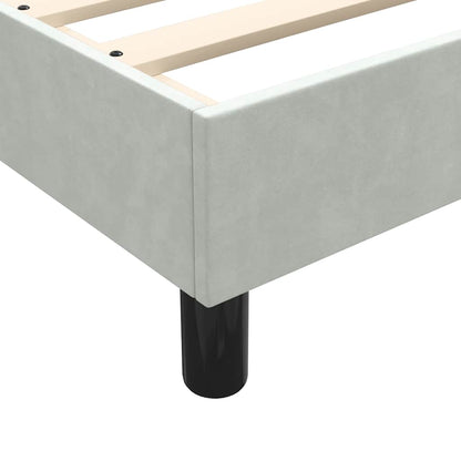 Giroletto Molle senza Materasso Grigio Chiaro 80x210 cm Velluto