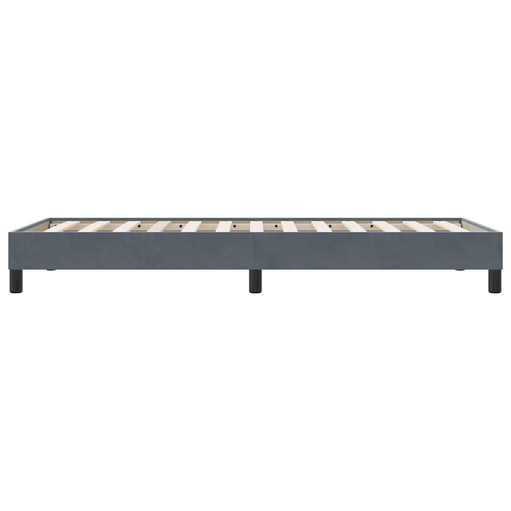 Giroletto a Molle senza Materasso Grigio Scuro 80x210cm Velluto | homemem39