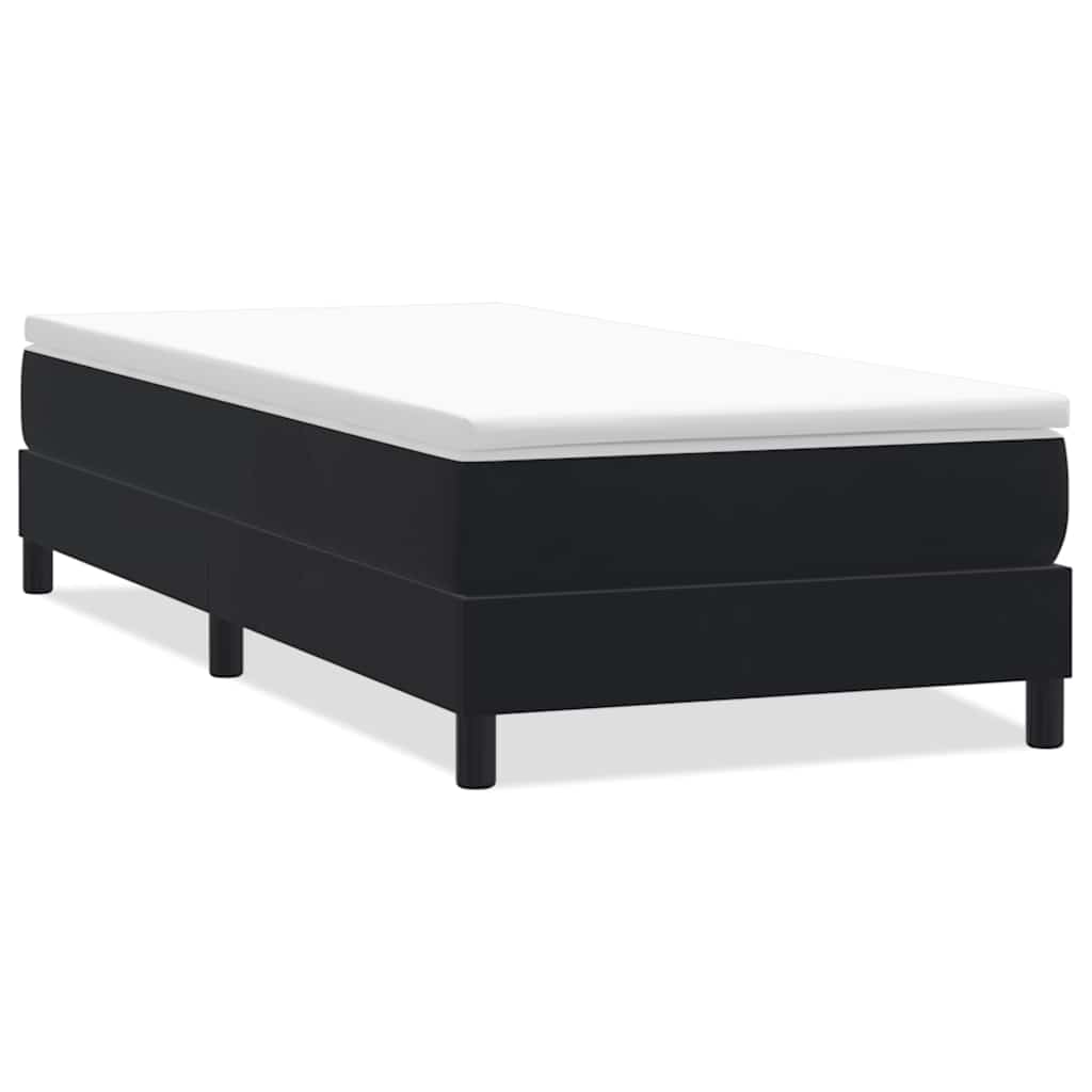Giroletto a Molle senza Materasso Nero 80x210 cm Velluto