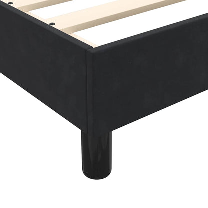 Giroletto a Molle senza Materasso Nero 80x210 cm Velluto