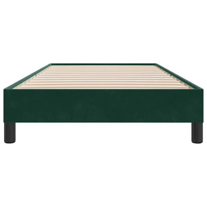 Giroletto a Molle senza Materasso Verde Scuro 80x210 cm Velluto | homemem39