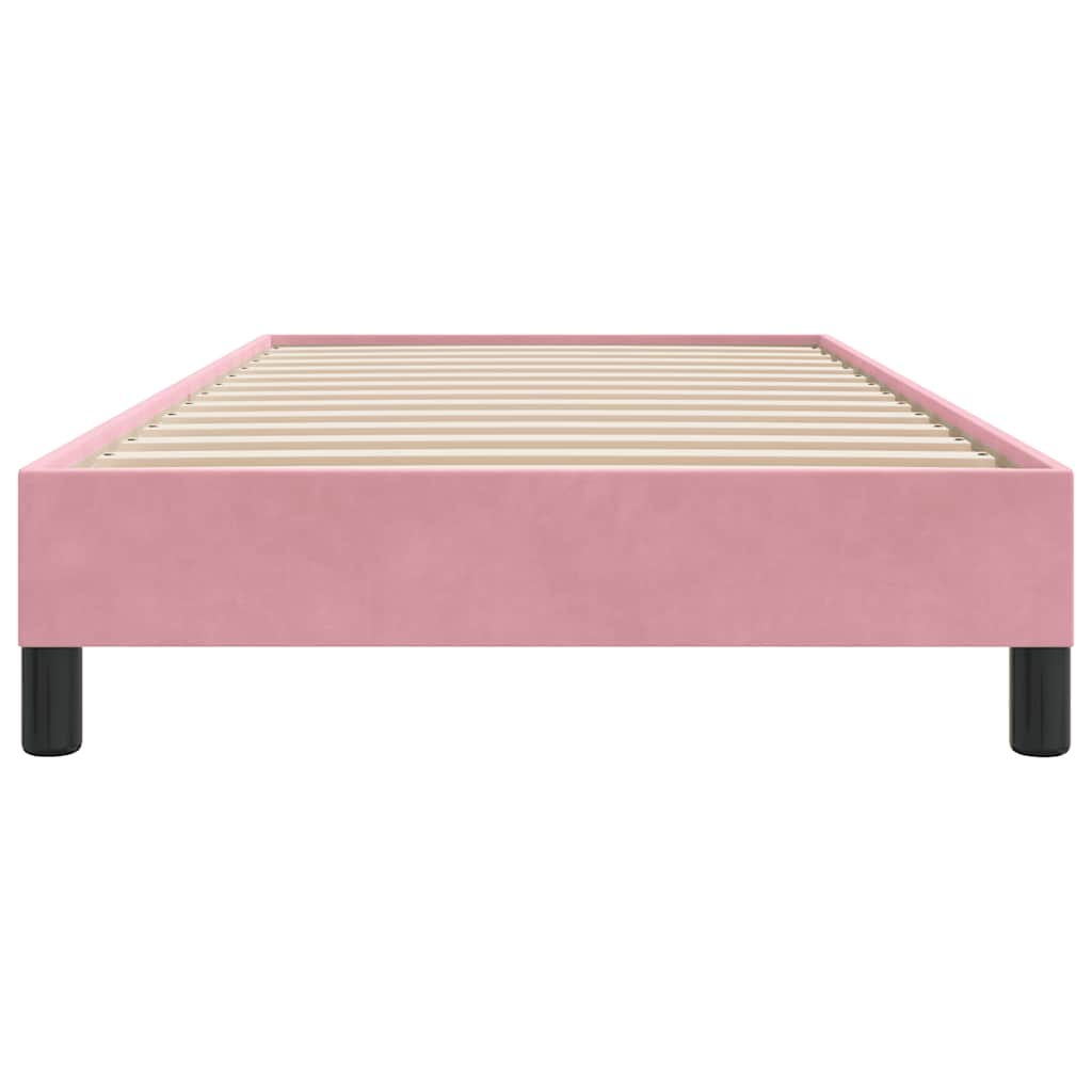 Giroletto a Molle senza Materasso Rosa 80x210 cm Velluto | homemem39