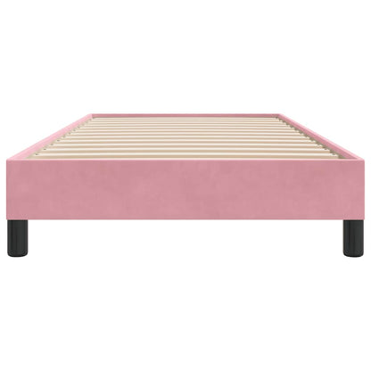 Giroletto a Molle senza Materasso Rosa 80x210 cm Velluto | homemem39
