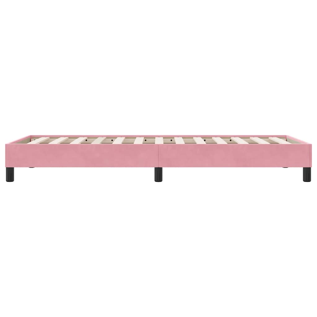 Giroletto a Molle senza Materasso Rosa 80x210 cm Velluto | homemem39