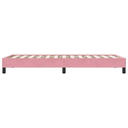 Giroletto a Molle senza Materasso Rosa 80x210 cm Velluto | homemem39
