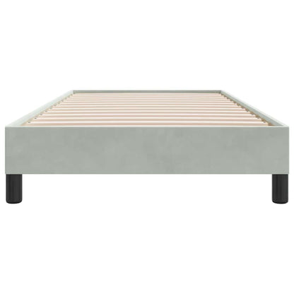 Giroletto Molle senza Materasso Grigio Chiaro 90x210 cm Velluto