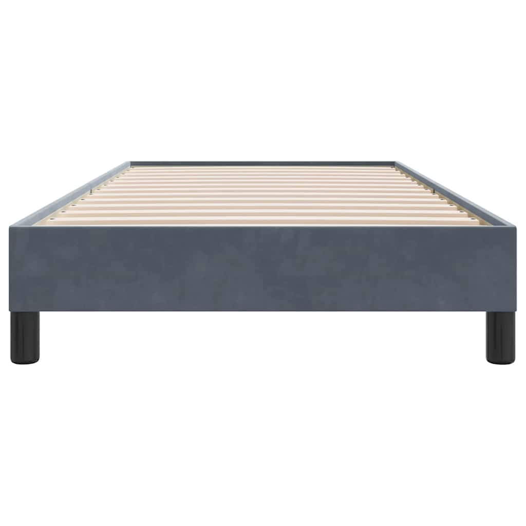 Giroletto a Molle senza Materasso Grigio Scuro 90x210cm Velluto | homemem39