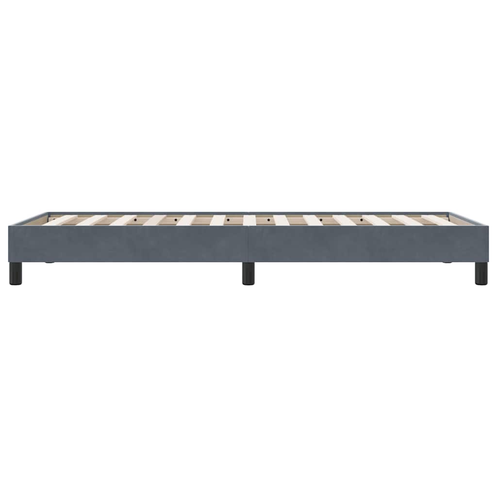 Giroletto a Molle senza Materasso Grigio Scuro 90x210cm Velluto | homemem39