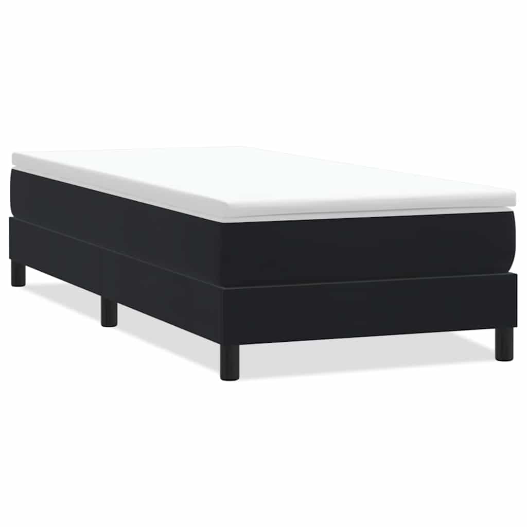 Giroletto a Molle senza Materasso Nero 90x210 cm in Velluto | homemem39