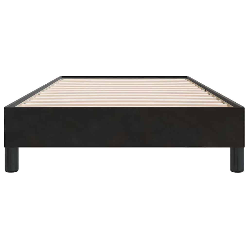 Giroletto a Molle senza Materasso Nero 90x210 cm in Velluto | homemem39