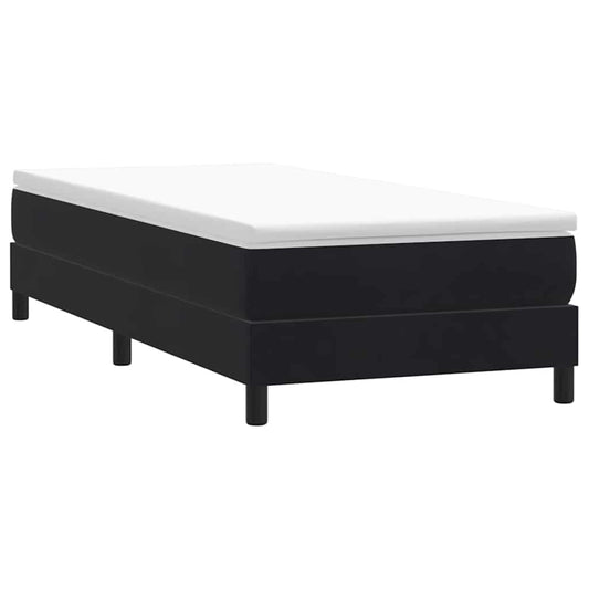 Giroletto a Molle senza Materasso Nero 90x210 cm in Velluto | homemem39