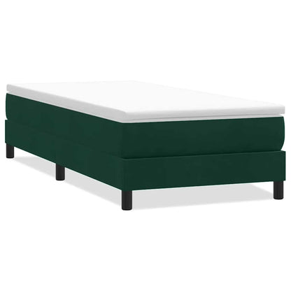 Giroletto a Molle senza Materasso Verde Scuro 90x210 cm Velluto | homemem39