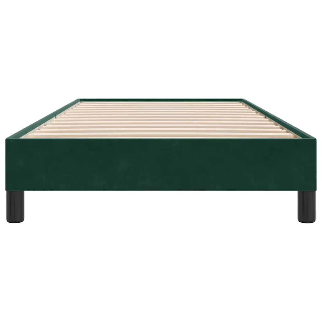 Giroletto a Molle senza Materasso Verde Scuro 90x210 cm Velluto | homemem39