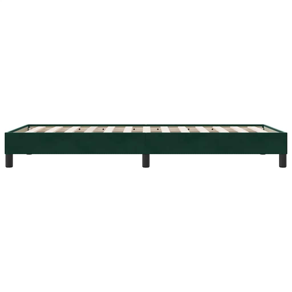 Giroletto a Molle senza Materasso Verde Scuro 90x210 cm Velluto | homemem39