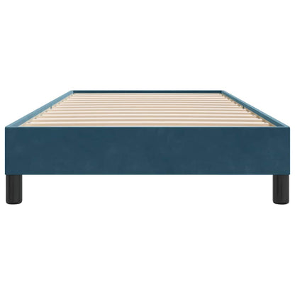 Giroletto a Molle senza Materasso Blu Scuro 90x210 cm Velluto