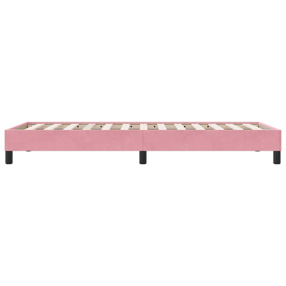 Giroletto a Molle senza Materasso Rosa 90x210 cm in Velluto | homemem39