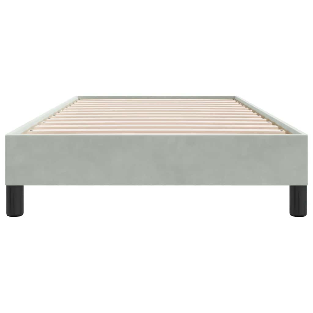Giroletto Molle senza Materasso Grigio Chiaro 100x210cm Velluto | homemem39