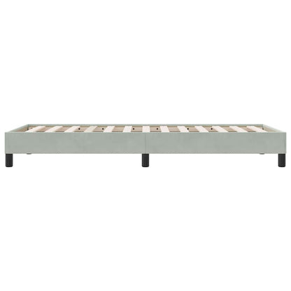 Giroletto Molle senza Materasso Grigio Chiaro 100x210cm Velluto | homemem39