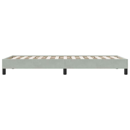 Giroletto Molle senza Materasso Grigio Chiaro 100x210cm Velluto