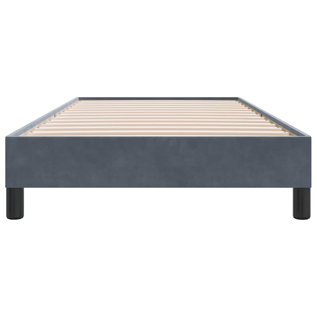 Giroletto Molle senza Materasso Grigio Scuro 100x210 cm Velluto | homemem39
