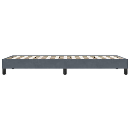 Giroletto Molle senza Materasso Grigio Scuro 100x210 cm Velluto | homemem39