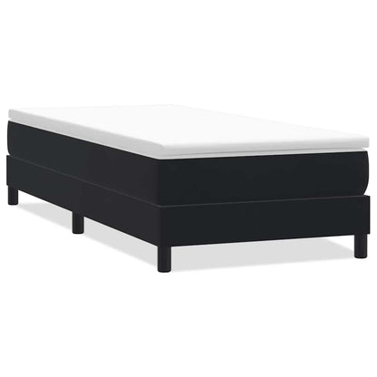 Giroletto a Molle senza Materasso Nero 100x210 cm in Velluto