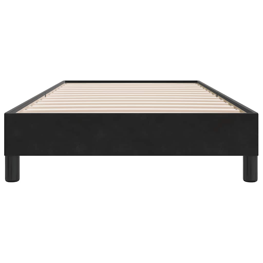 Giroletto a Molle senza Materasso Nero 100x210 cm in Velluto | homemem39