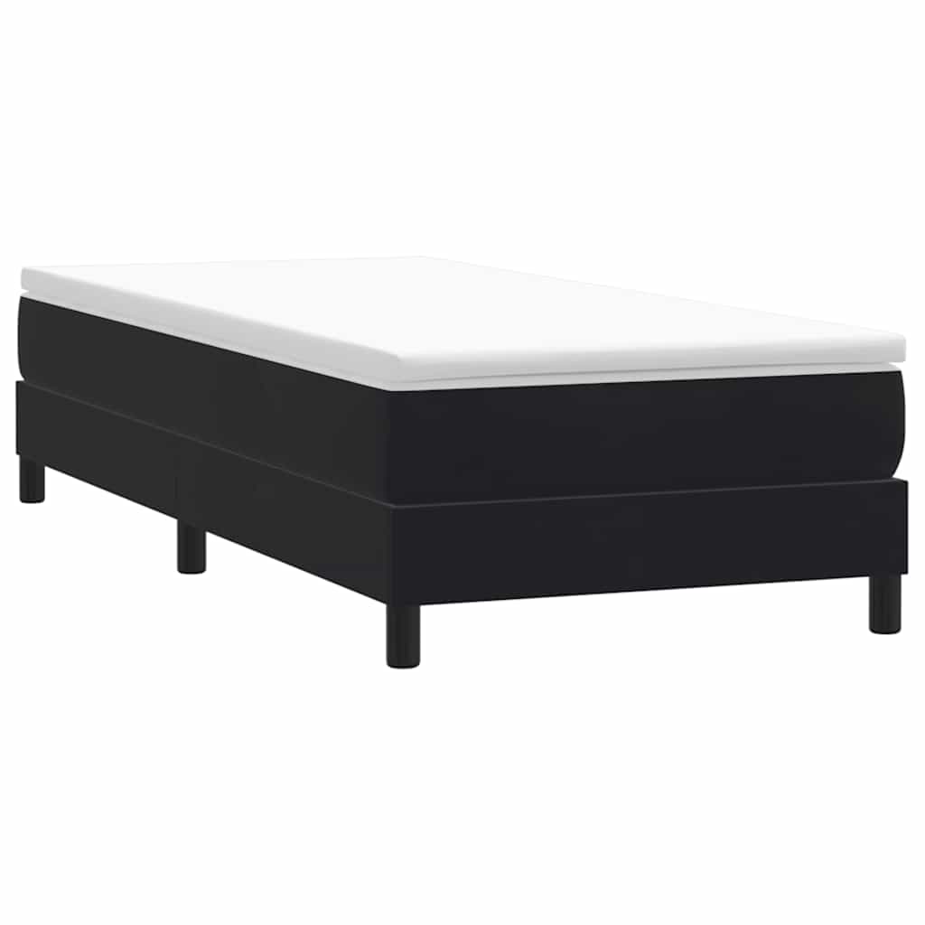 Giroletto a Molle senza Materasso Nero 100x210 cm in Velluto
