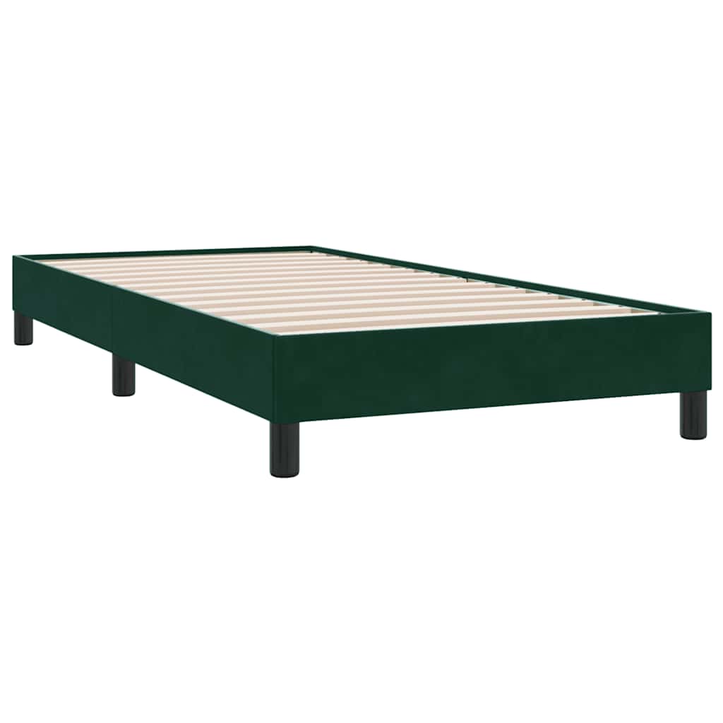 Giroletto a Molle senza Materasso Verde Scuro 100x210cm Velluto | homemem39