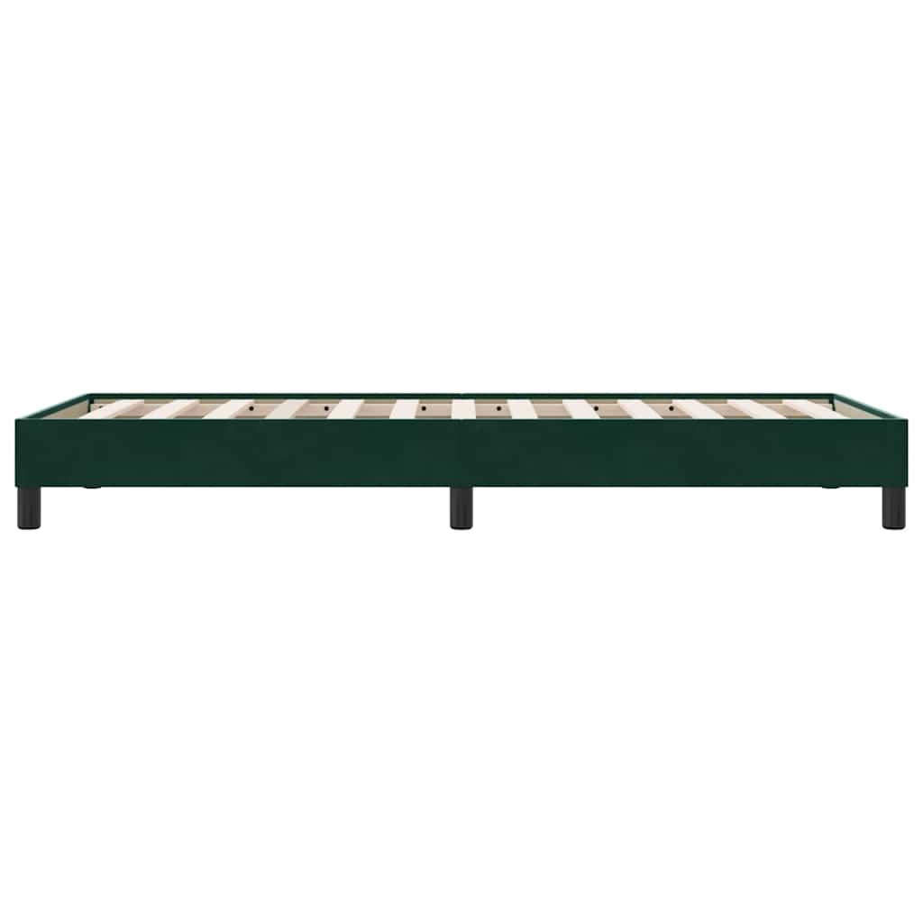 Giroletto a Molle senza Materasso Verde Scuro 100x210cm Velluto | homemem39