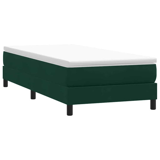 Giroletto a Molle senza Materasso Verde Scuro 100x210cm Velluto | homemem39