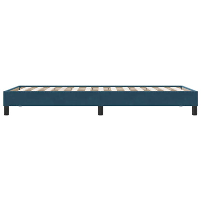 Giroletto a Molle senza Materasso Blu Scuro 100x210 cm Velluto | homemem39