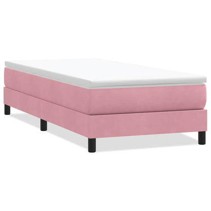 Giroletto a Molle senza Materasso Rosa 100x210 cm in Velluto | homemem39