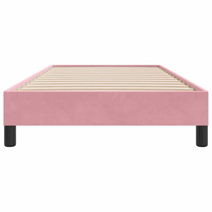 Giroletto a Molle senza Materasso Rosa 100x210 cm in Velluto | homemem39