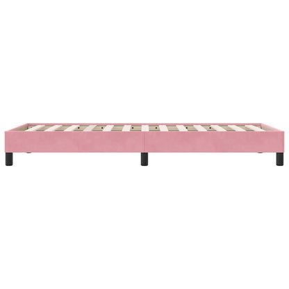 Giroletto a Molle senza Materasso Rosa 100x210 cm in Velluto | homemem39