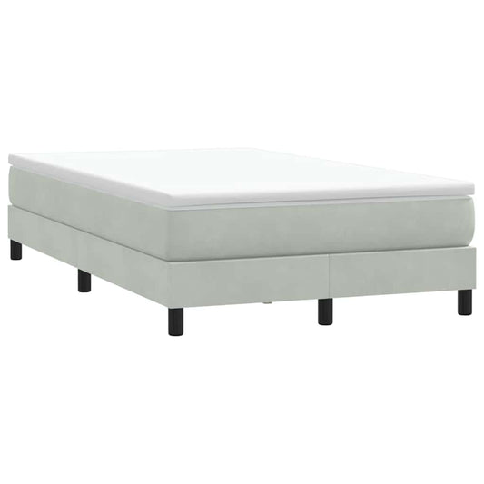 Giroletto Molle senza Materasso Grigio Chiaro 120x210cm Velluto
