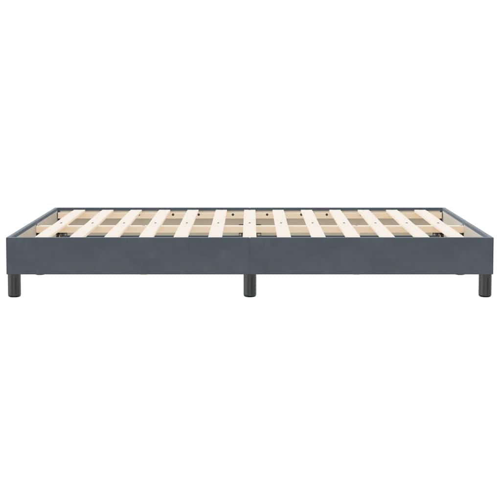 Giroletto Molle senza Materasso Grigio Scuro 120x210 cm Velluto