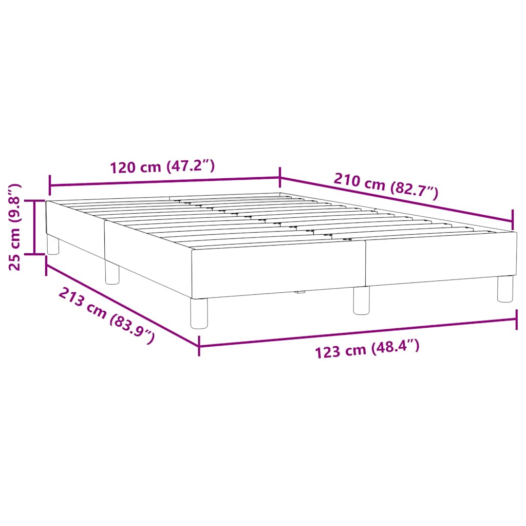 Giroletto Molle senza Materasso Grigio Scuro 120x210 cm Velluto | homemem39