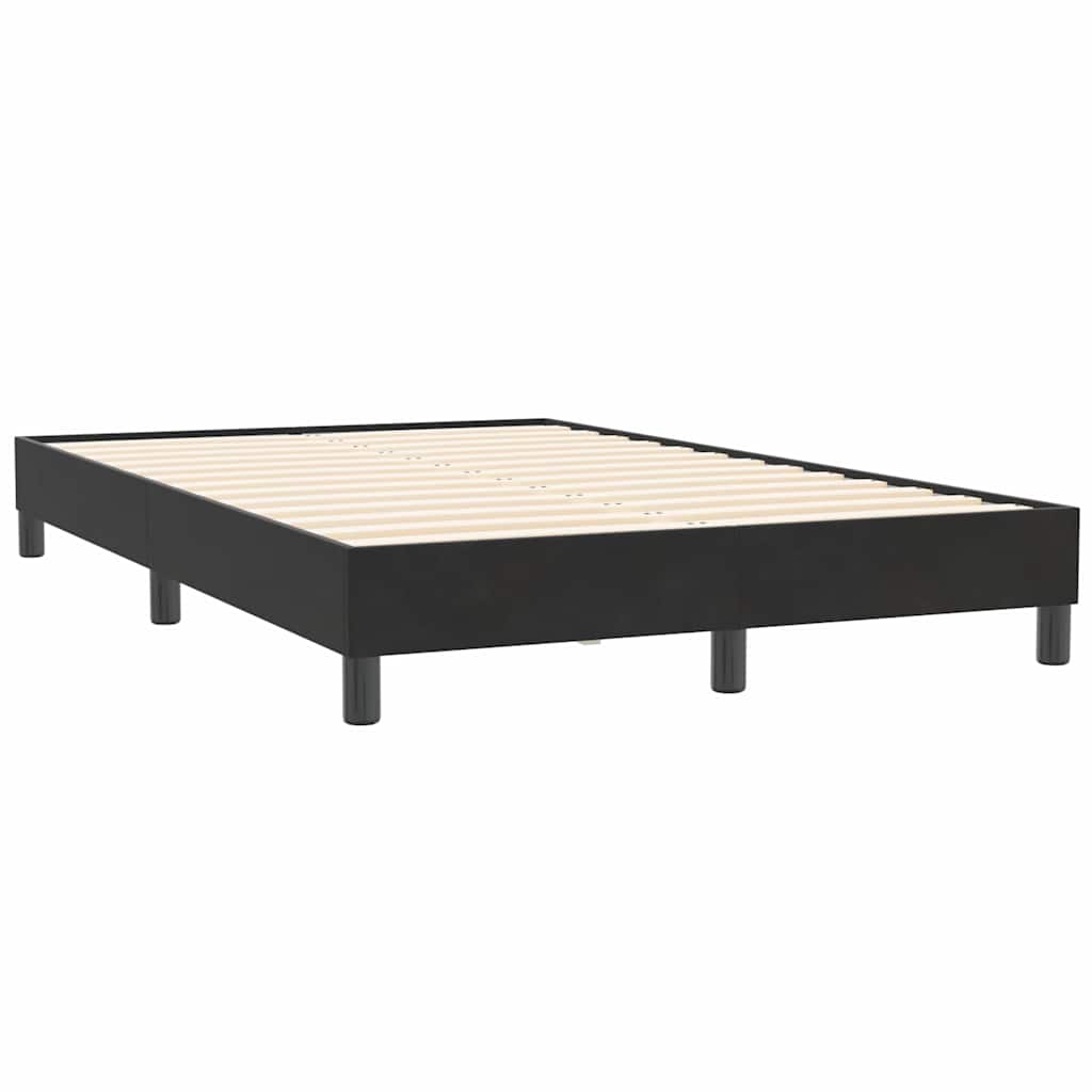 Giroletto a Molle senza Materasso Nero 120x210 cm in Velluto | homemem39